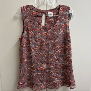 CAbi Good Luck Bird Blouse Style 3611 Size Small Sleeveless